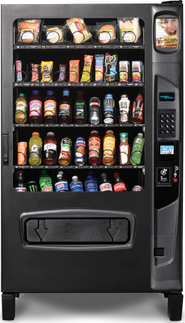 42-Select-BD-5WSZ-56553 Sleek black and gray VendRevv Chill Center 42 Select Cold Food and Drink Vending Machine from Federal Machine