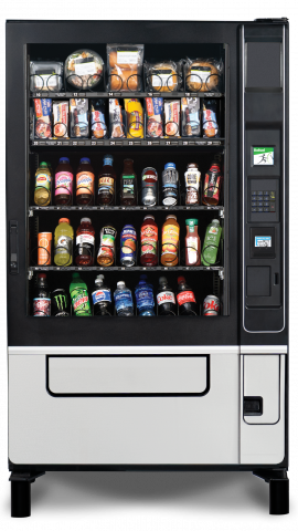 VendRevv Chill Center 42 Select Cold Food & Drink Sleek black and gray VendRevv Chill Center 42 Select Cold Food and Drink Vending Machine from Federal Machine